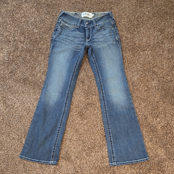 Ariat Blue Boot Cut Jeans with Classic Style - Picture 3 of 8